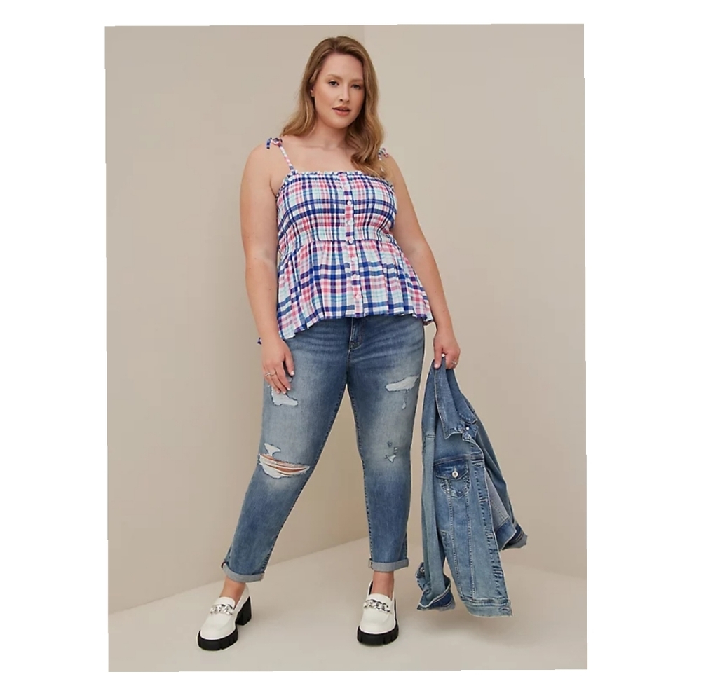 Torrid Peplum Smocked Bodice Cami
